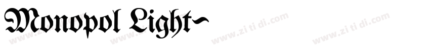 Monopol Light字体转换